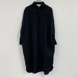 Verotecoeur short-sleeved shirt dress, black, size F, used.