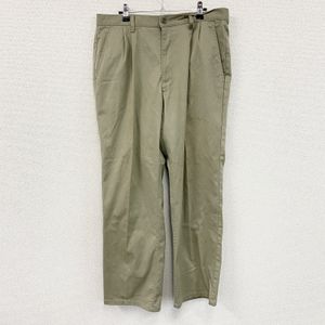 Mont-bell two-pleat chino pants, zip fly, beige, size 88, used.