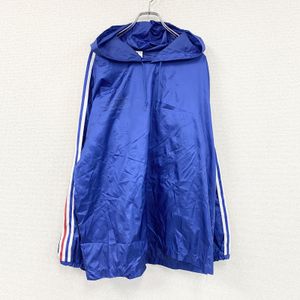 adidas nylon parka/pullover, blue, size O, used.