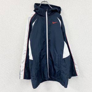 NIKE bench coat/hoodie, navy blue, size L, used.
