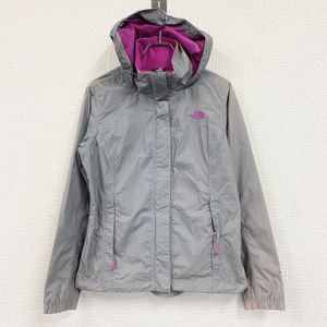 THE NORTH FACE Full-Zip Nylon Jacket, Gray, Size M, Used