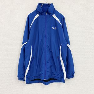 UNDER ARMOUR Full-Zip Track Jacket, Blue, Size L, Used