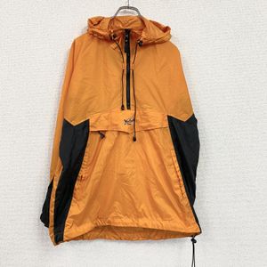 Wolrich Anorak Parka, Half-Zip Nylon Parka, Orange, Size M, Used