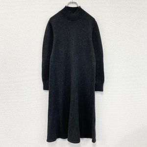 J.PRESS 羊絨混紡長款針織連身裙，深灰色，9 碼，古著。