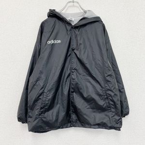 adidas nylon jacket/hoodie, black, size 160, used clothing.