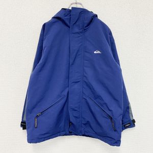 QuikSilver padded full-zip nylon jacket, blue, size M, used.