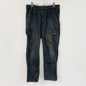RESCUE SQUAD cargo pants, military work style, zip fly, black, size M, used.