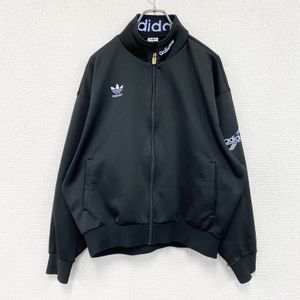 adidas track jacket/jersey with Trefoil logo, Descente, black, size O, used.