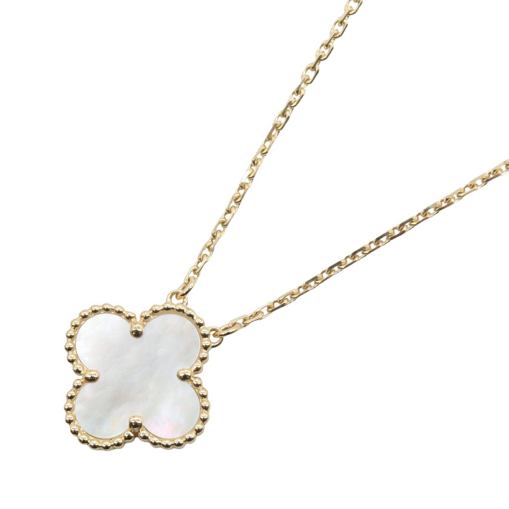 【二手】梵克雅寶 (Van Cleef & Arpels) 復古 Alhambra 珍珠母貝項鍊 VCARA45900，頸圍 37.5/42 釐米，18K（黃金）