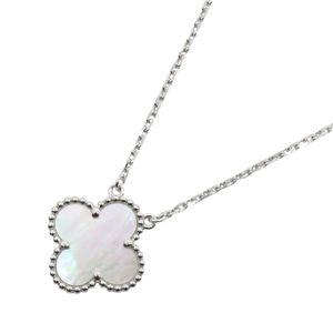 【二手】梵克雅寶 (Van Cleef & Arpels) 復古 Alhambra 珍珠母貝項鍊 VCARF48700，頸圍 37/41.5 厘米，K18WG（白K金）