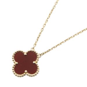 【二手】梵克雅寶 (Van Cleef & Arpels) 復古 Alhambra 紅玉髓項鍊，頸圍 38/42.5 厘米，18K（黃金）