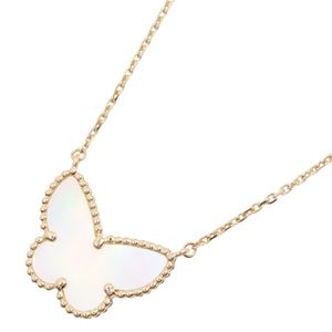 【二手】梵克雅寶 Lucky Alhambra Papillon 珍珠母貝項鍊 VCARD99500，頸圍 37.5/42cm，18K（黃金）