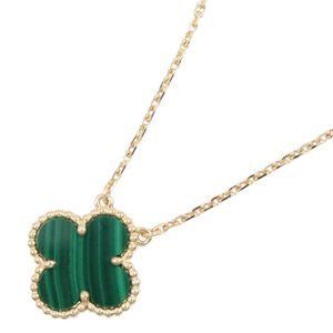 【二手】梵克雅寶 (Van Cleef & Arpels) 復古 Alhambra 孔雀石項鍊 VCARO9VA00 頸圍 37.5/42cm K18（黃金）復古 Alhambra 孔雀石項鍊