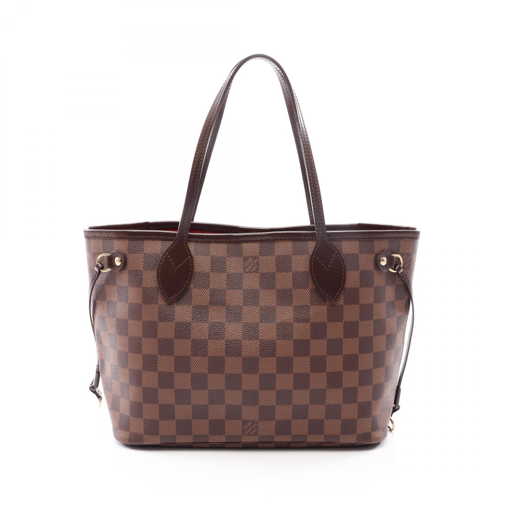 【二手】LOUIS VUITTONNeverfull PM 手提包 N51109 PVC塗層帆布皮革 Neverfull PM 女士二手 A