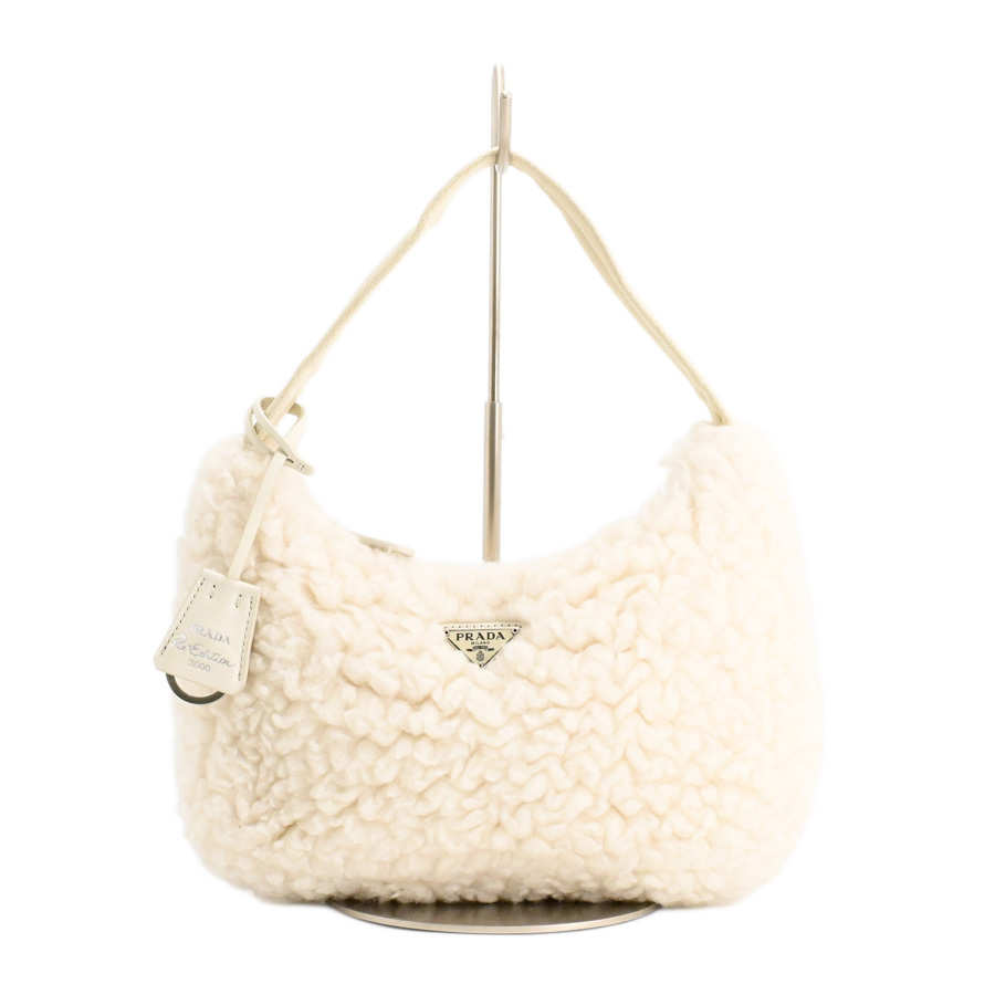【二手】Prada PRADA 肩背包 Re-Edition 2000 迷你包 1NE515 Boa 象牙白