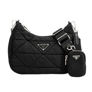 【二手】Prada PRADA 單肩包 附襯墊 Re-Nylon 單肩包 1BC151 Re-Nylon 黑色