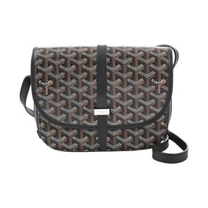 【สินค้ามือสอง】กระเป๋าสะพายไหล่ โกยาร์ด GOYARD รุ่น Belvedere PM ผ้าแคนวาสเคลือบ สีดำ