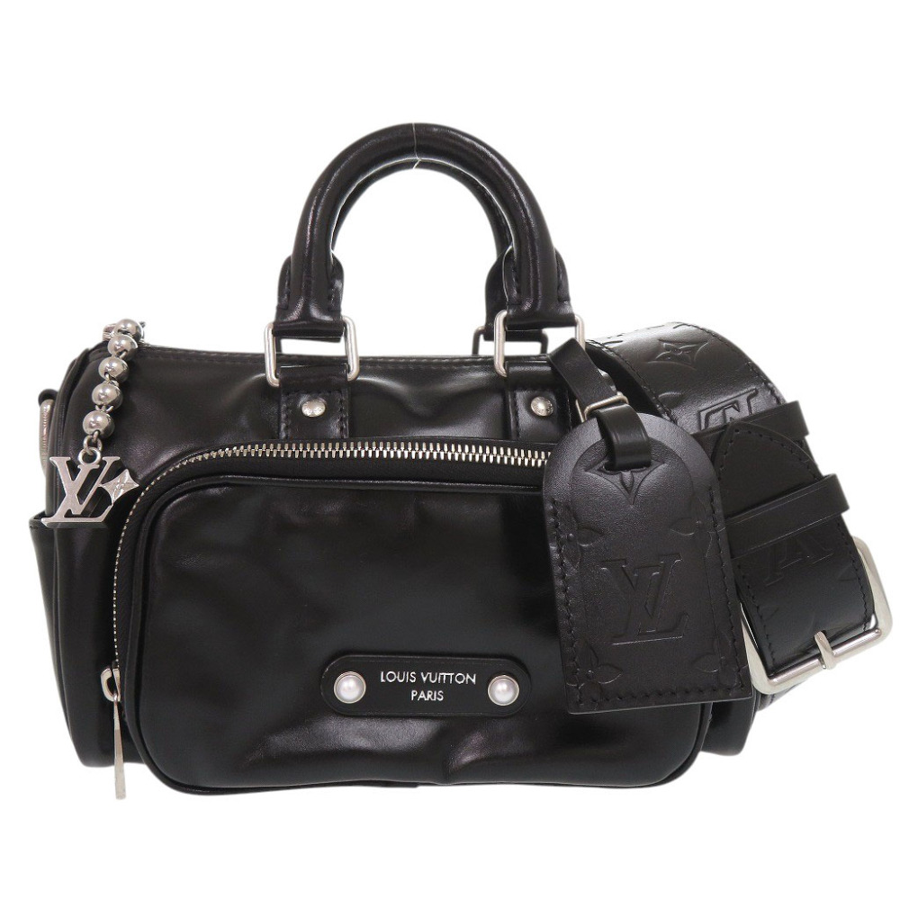 近全新 Louis Vuitton Keepall Cargo Bandoulière 25 M13988 IC 小牛皮黑色手提包 LV 1262 [二手] LOUIS VUITTON