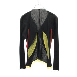 [중고] PLEATS PLEASE ISSEY MIYAKE 가디건/볼레로 플리츠 리프 7560083 블랙/나뭇잎 패턴 기타 가디건 여성용 Used A
