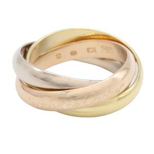 [Pre-owned] Cartier Trinity Ring, K18 (Yellow Gold) / K18WG (White Gold), Women's Trinity Ring, Used A