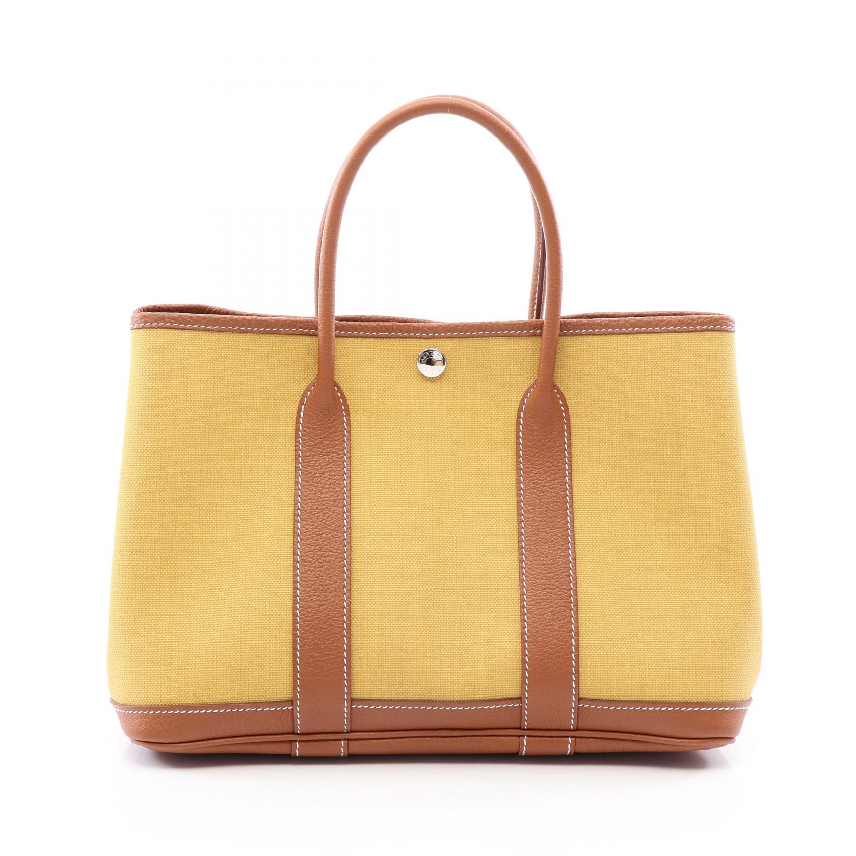 【二手】愛馬仕 HERMES 托特包 Garden Party TPM 薑黃/金色 其他 Garden Party TPM 薑黃色/金色 女士