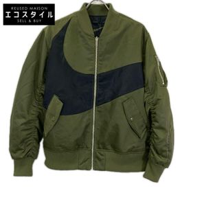 Nike DD6056-326 Khaki Swoosh Bomber Jacket, Size L [Used]