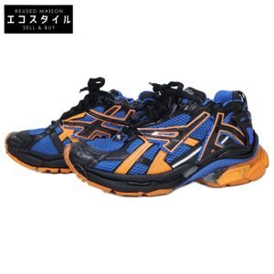 Balenciaga [近全新] 677403 RUNNER 仿舊款鏤空網眼運動鞋，尺寸 27.5 [二手]