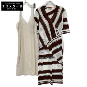Missoni MDG00902 Brown x White Cotton Rayon Dress, Size 44 [Used]