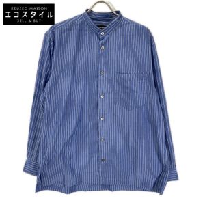 ISSEY MIYAKE MEN 12SS ME21FJ048 블루×화이트 스트라이프 밴드 칼라 셔츠 3 [중고]
