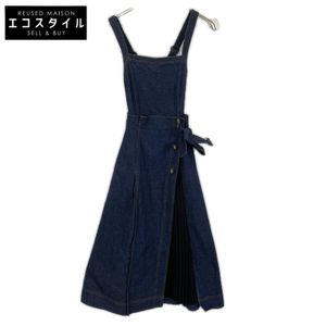 Lily Braun LWFO21400 Blue Sleeveless Denim Mixed Material Dress Size 0 [Used]