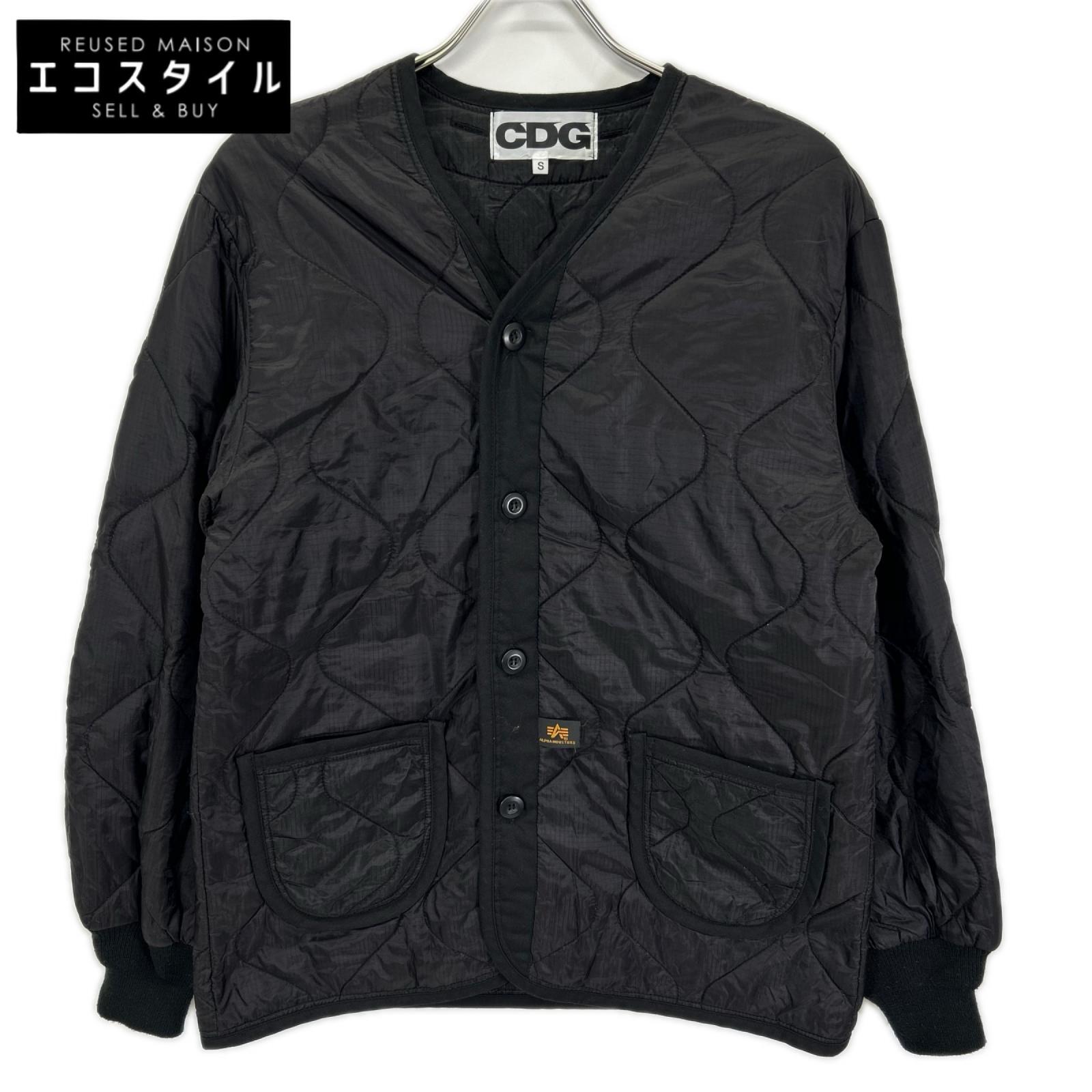 CDG SB-J001 x ALPHA INDUSTRIES 黑色絎縫夾克，S 碼 [二手]