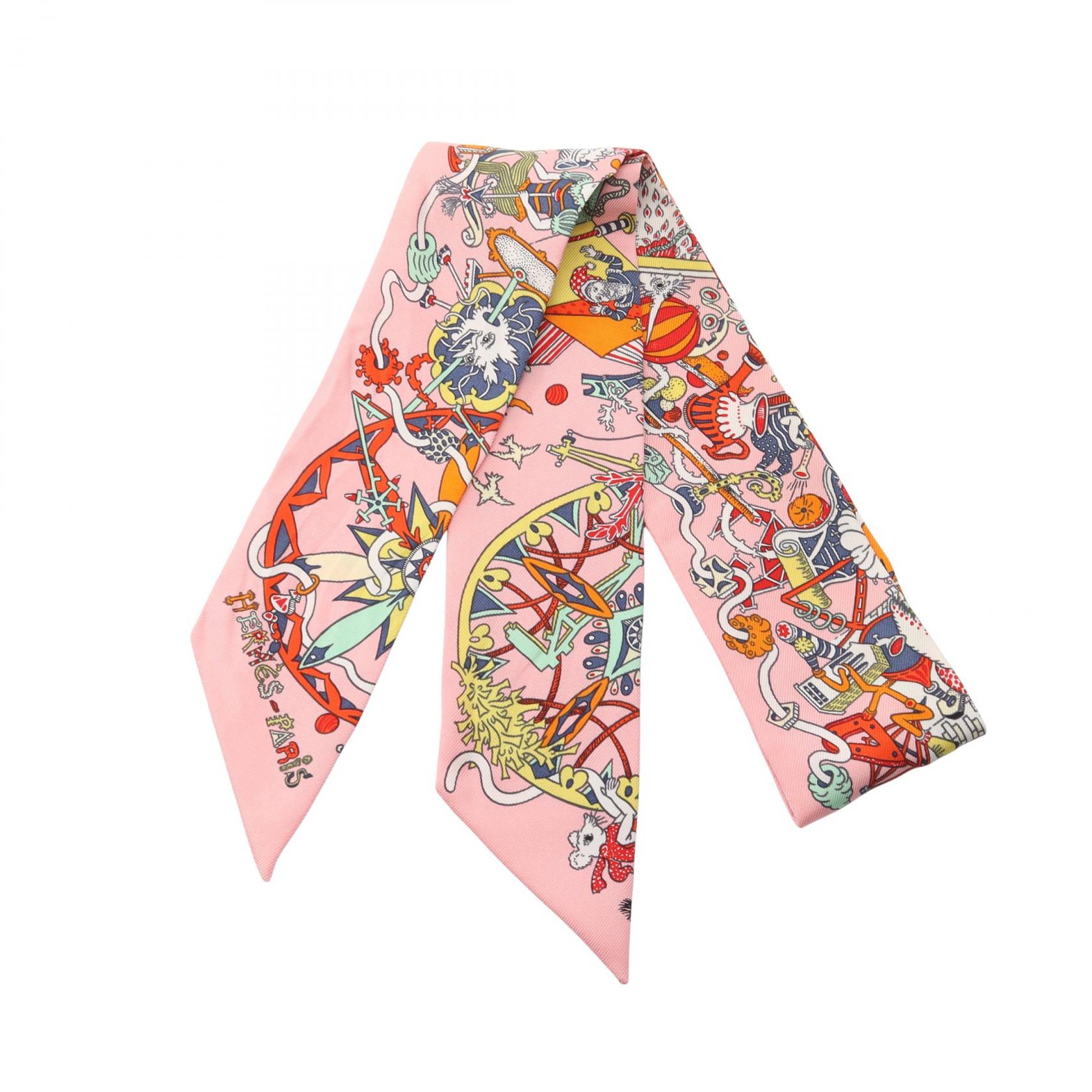 【二手】愛馬仕 HERMES 絲巾 Twilly LA FOLLE PARADERIBON真絲 Twilly 女士二手 A