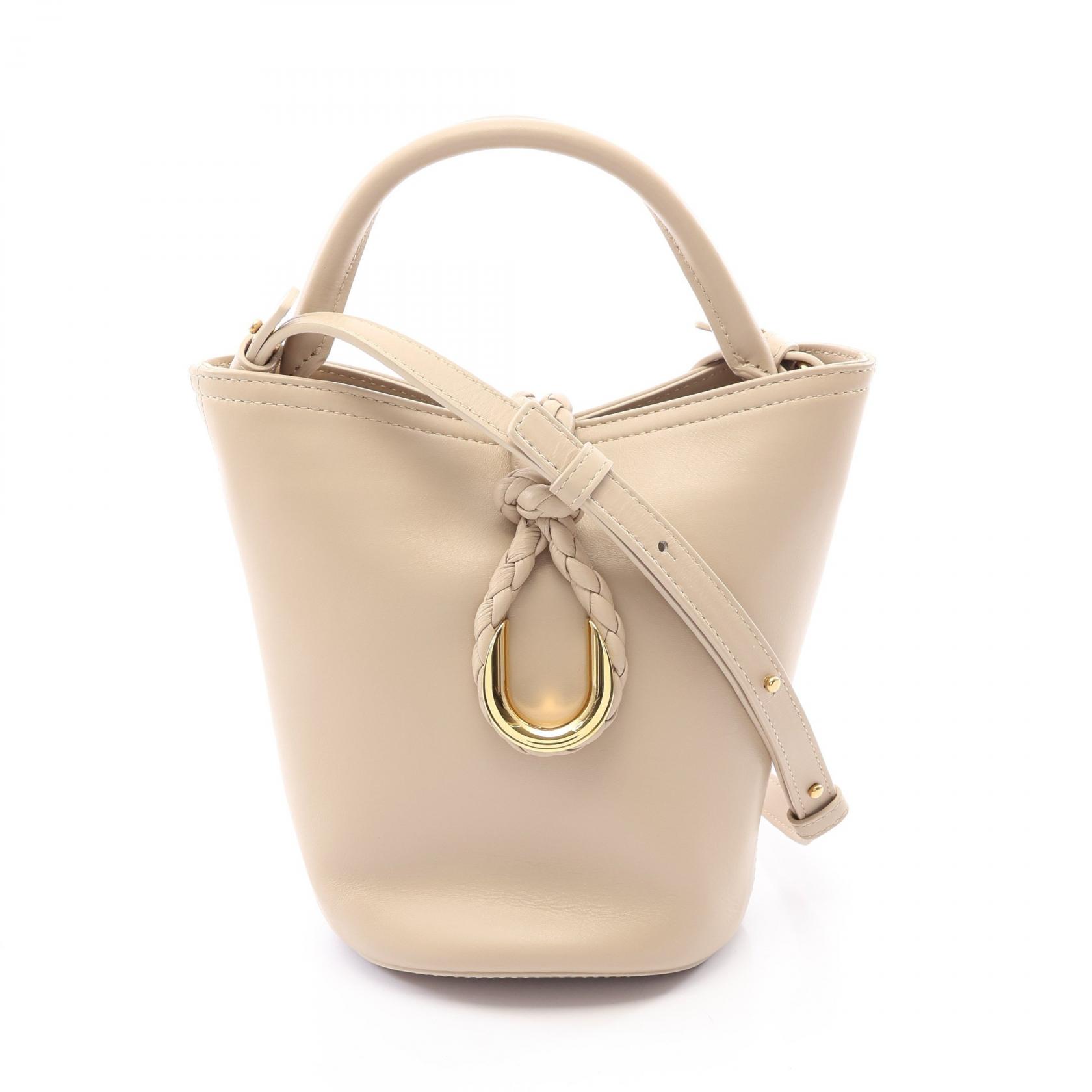 【二手】Bottega Veneta BOTTEGA VENETA水桶包 小號 兩用手提包 米色皮革 女士 Liberta 水桶包 小號