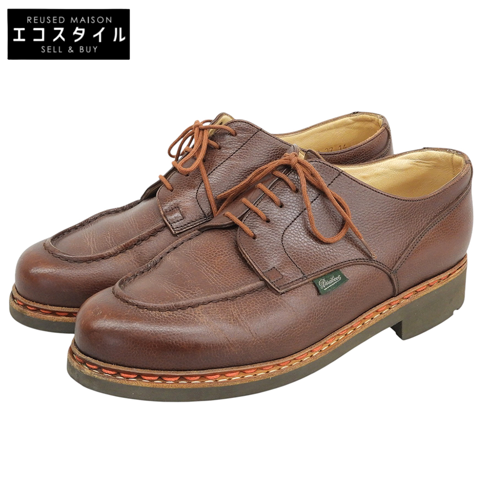 Paraboot BEAMS聯名款 Chambord U 型皮鞋，男款棕色，8ブラウン（二手），狀況極佳。