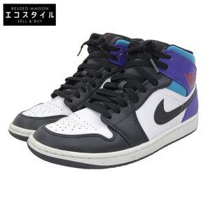 Nike Jordan 1 Mid "Bright Concord" Women's Shoes, Multicolor, Color 25cm, DQ8426-154, Size 7 (US) [Used]