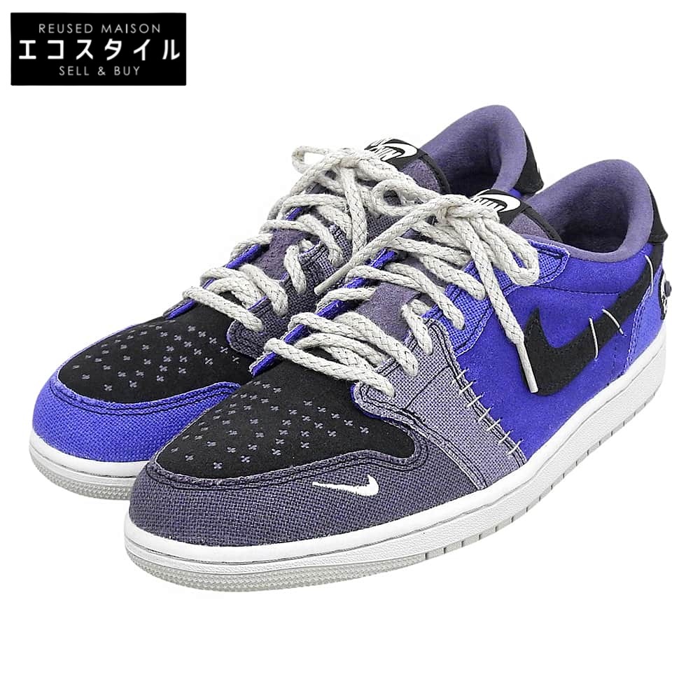 Nike Air Jordan 1 Low OG Zion 男鞋，紫色，尺寸 26.5cm，貨號 IH2309-500，尺寸 8.5（美國）[二手]