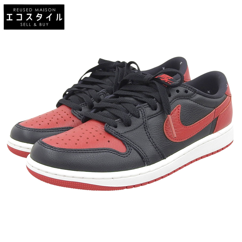 Nike Air Jordan 1 Retro Low OG 男鞋，黑紅RED，尺寸 26.5cm，貨號 IW6276-001，尺寸 8.5（美國）[二手]（近全新）