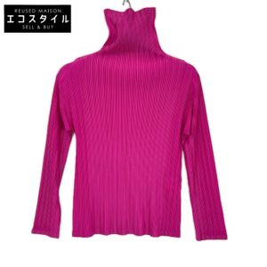 PLEATS PLEASE ISSEY MIYAKE PP11-FK331 핑크 하이넥 플리츠 상의(기타) 3【중고】