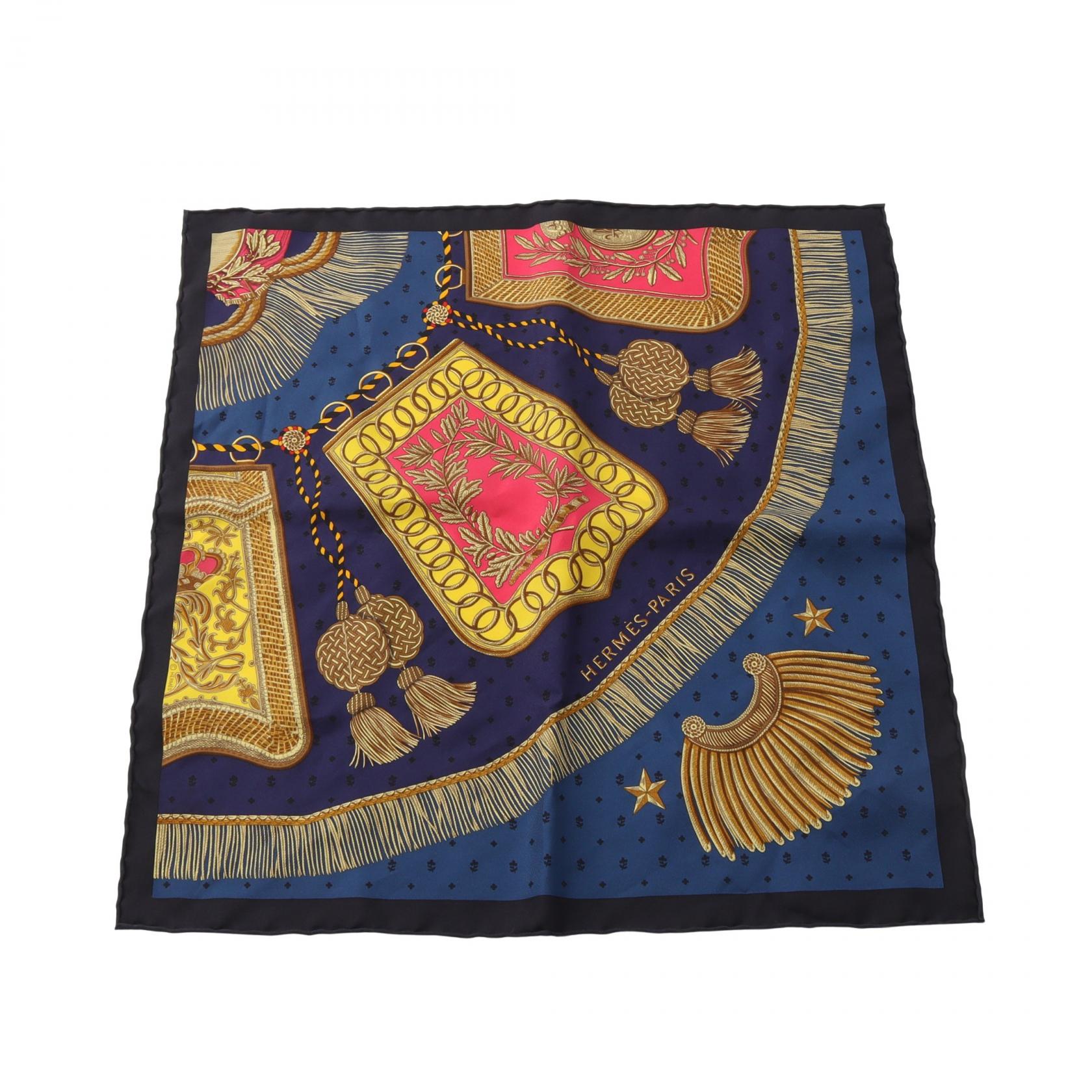 [二手] 愛馬仕 HERMES 圍巾 Petit Carré Carré 45 Poste et Cavalerie Silk Carré 45 女士二手 A