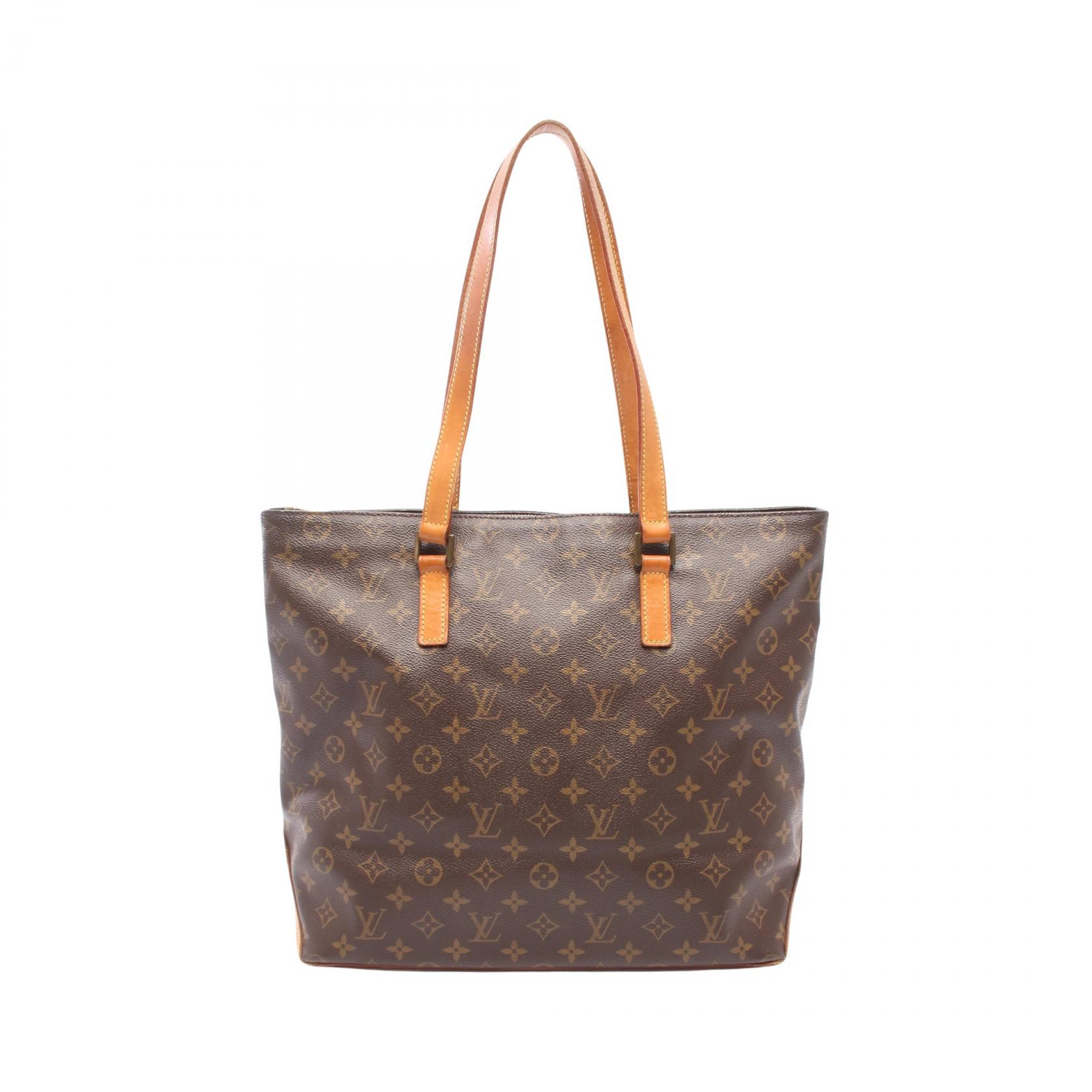 【二手】LOUIS VUITTONCabas Mezzo Monogram 手提包 M51151 PVC 塗佈帆布皮革 Cabas Mezzo 女士二手 B