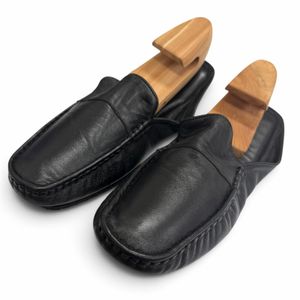全新 John Lobb 真皮室內拖鞋，平底鞋，輕盈可折疊，黑色，男士 41 碼，附防塵袋