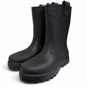 Unused □ DIOR Homme Rubber DIOR GARDEN Oblique Rain Boots Rain Shoes Wellington Boots Black 41 Made in Italy Men's