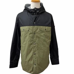 Excellent condition □ MONCLER Donan Giubbotto Reversible Windbreaker Nylon Jacket Khaki Silver Size 3 Authentic Men's