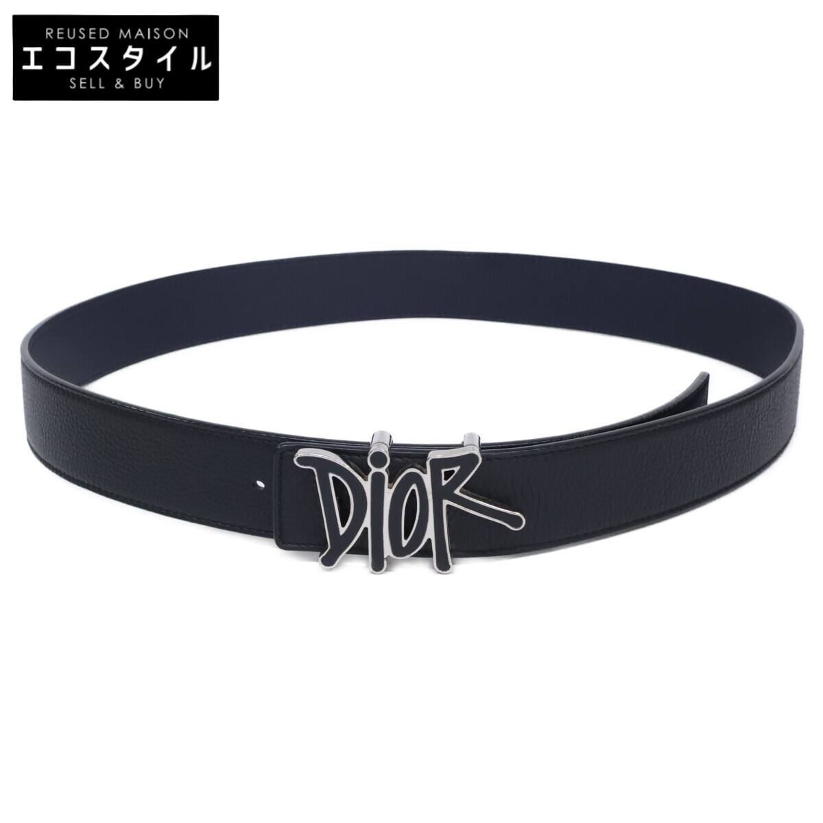 Dior x Shawn Stussy 20秋冬 Logo 扣環雙面皮革包 [二手]