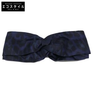 크리스찬 디올 【미품】 25LEO155S603 레오파드 패턴 실크 헤어밴드 【중고】