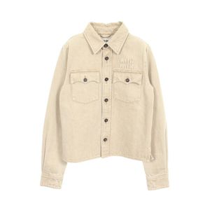 [Used] Miu Miu Denim Jacket Logo GWC113 Cotton Denim Jacket Women's Used A