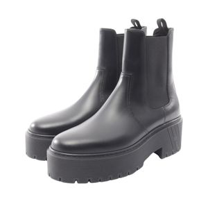 [Pre-owned] Hermes HERMES Boots Hallow 232061Z Leather Side Gore Boots Women's Unused