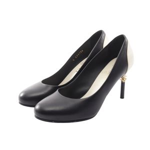 [Used] Chanel CHANEL Pumps Coco Mark G33736X1000 Black/White Leather Pumps Women's Used B