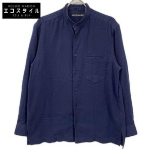 ISSEY MIYAKE MEN ME61FJ013 네이비 밴드 칼라 코튼 긴팔 셔츠 3 [중고]