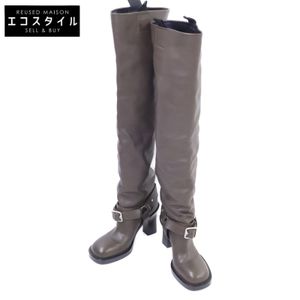 Burberry buckle detail knee-high boots, size 37 [Used]